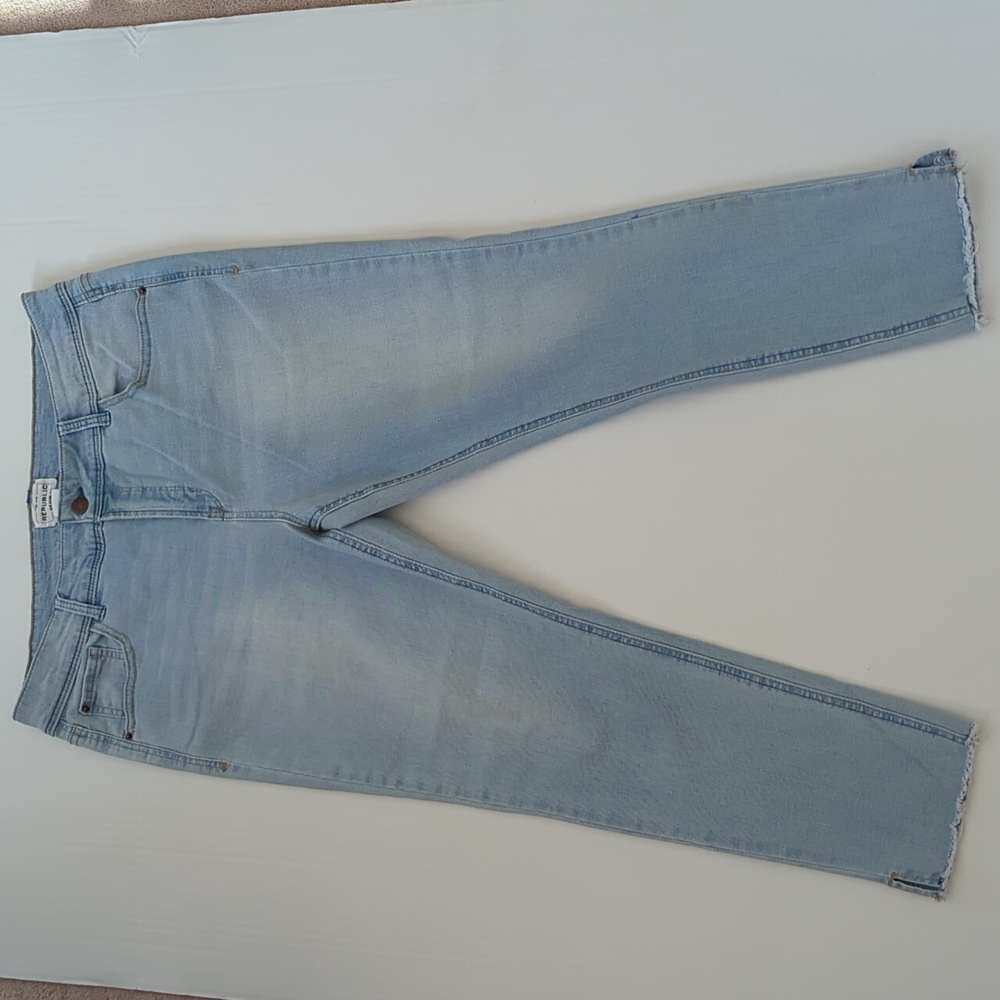 For the Republic Denim Frayed Ankle Jeans 14 / 31 Blue Pockets